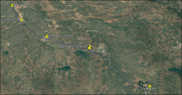 Vijapur Attru pipeline Route Map
