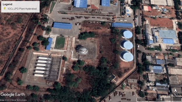 Aerial View of IOCL LPG Plant Hyderabad