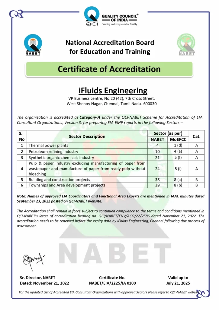 iFluids Engineering NABET Accredited Certificate
